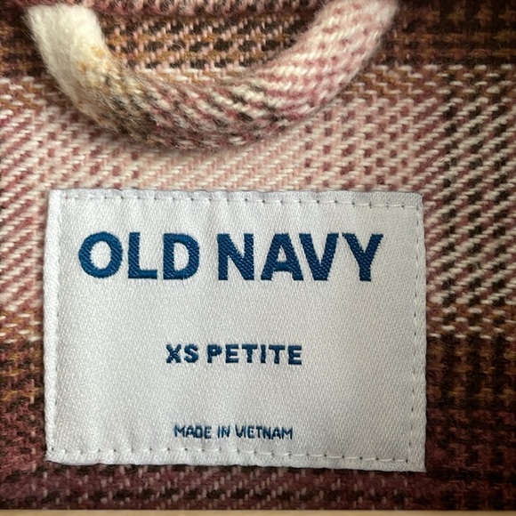 Old Navy Oversized Pink Plaid Jacket XSP - Picture 2 of 6